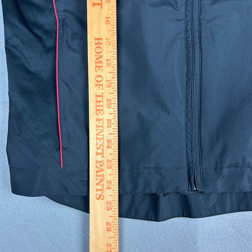 FootJoy DryJoys Golf Jacket Full Zip Waterproof Womens Medium Black Red - Picture 5 of 12